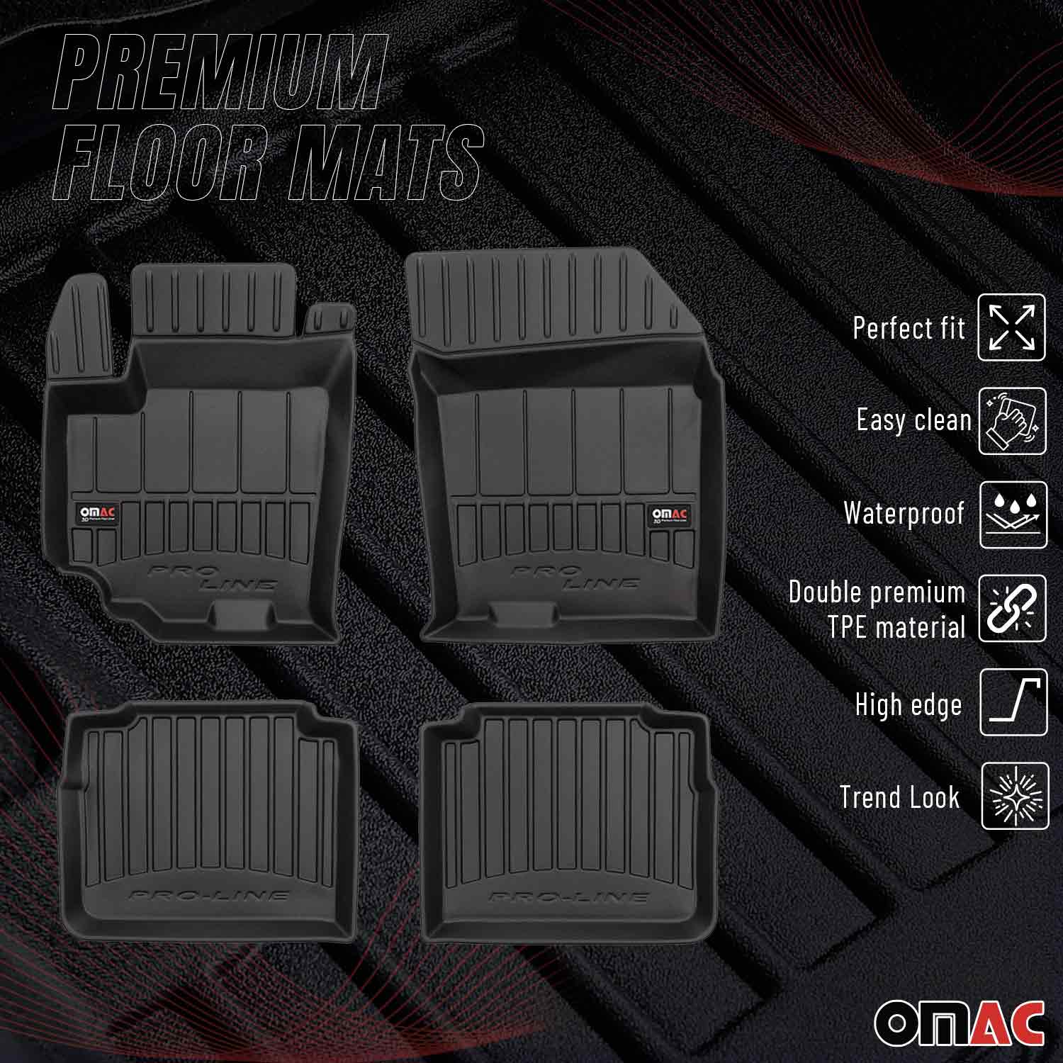 OMAC Premium Alfombrillas De Coche para Suzuki SX4 S-Cross 2013-2024 TPE Goma 4x