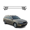 Menabo Barras de Techo Baca para Opel Vectra Familiar 1995-2002 Gris Aluminio 2x