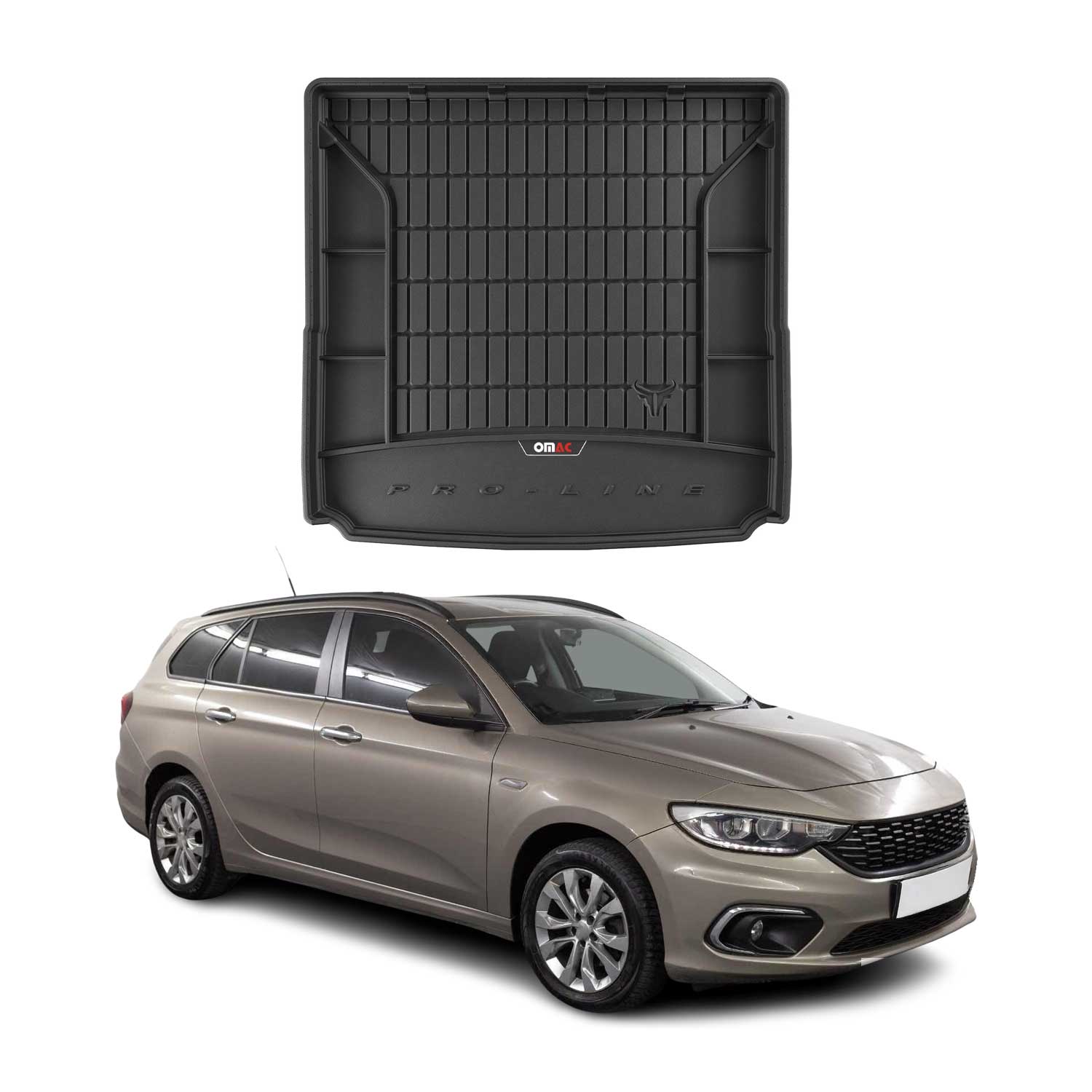 OMAC Premium Bandeja Maletero Alfombrilla para Fiat Tipo Familiar 2016-2025 TPE