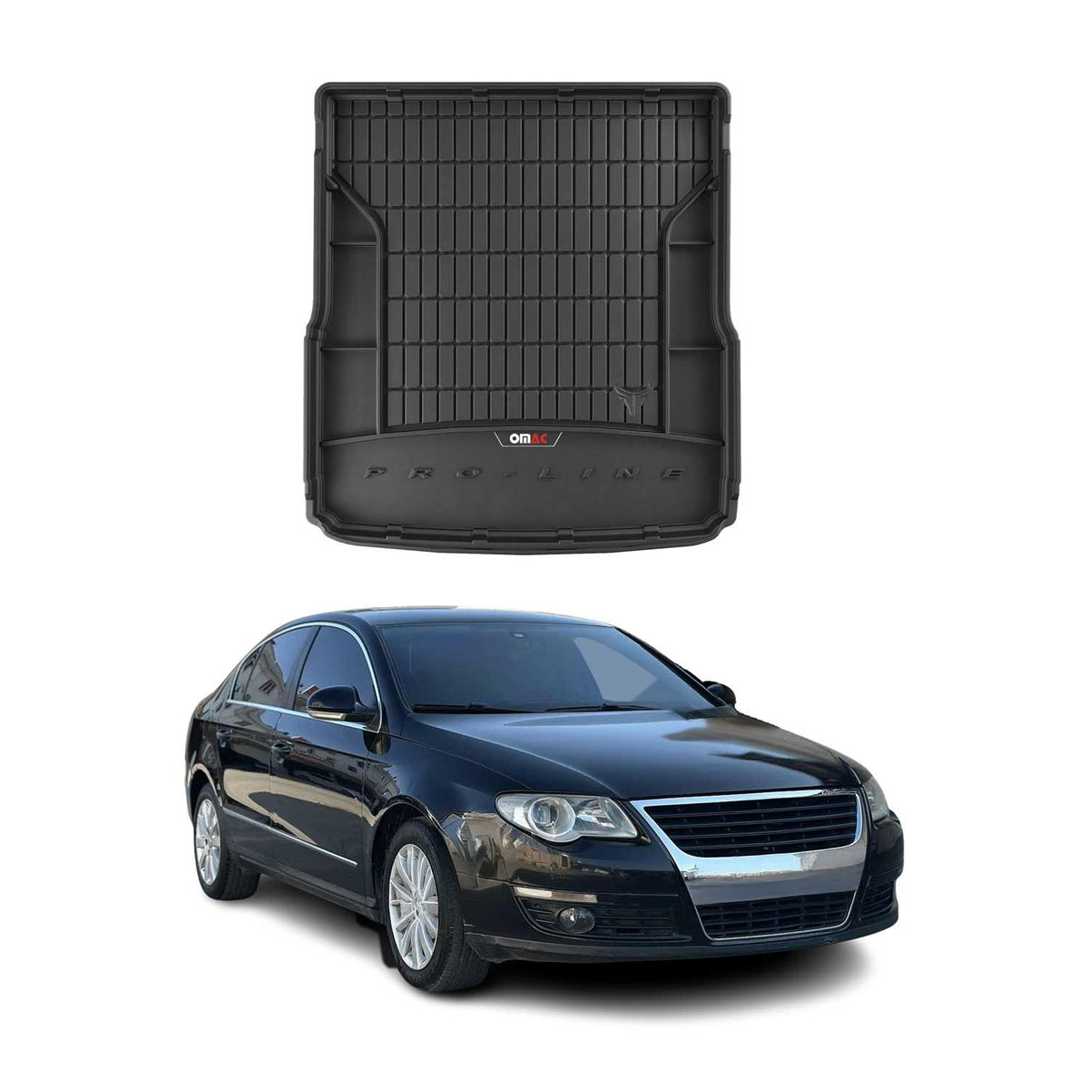 OMAC Premium Bandeja Maletero Alfombrilla para VW Passat B6 Familiar 2005-2010