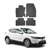OMAC Alfombrillas De Coche para Nissan Qashqai J11 2014-2021 Negro Goma 4Pza