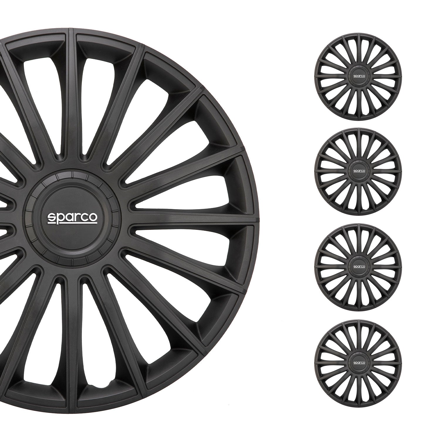 Sparco Tapacubos 15 Pulgadas Universal Negro ABS Plástico