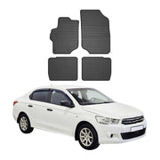 OMAC Alfombrillas De Coche para Citroen C-Elysee 2012-2020 Negro Goma 4Pza