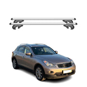 Menabo Barras de Techo Coche Barra para Infiniti EX J50 2007-2013 Gris Alu 2Pza
