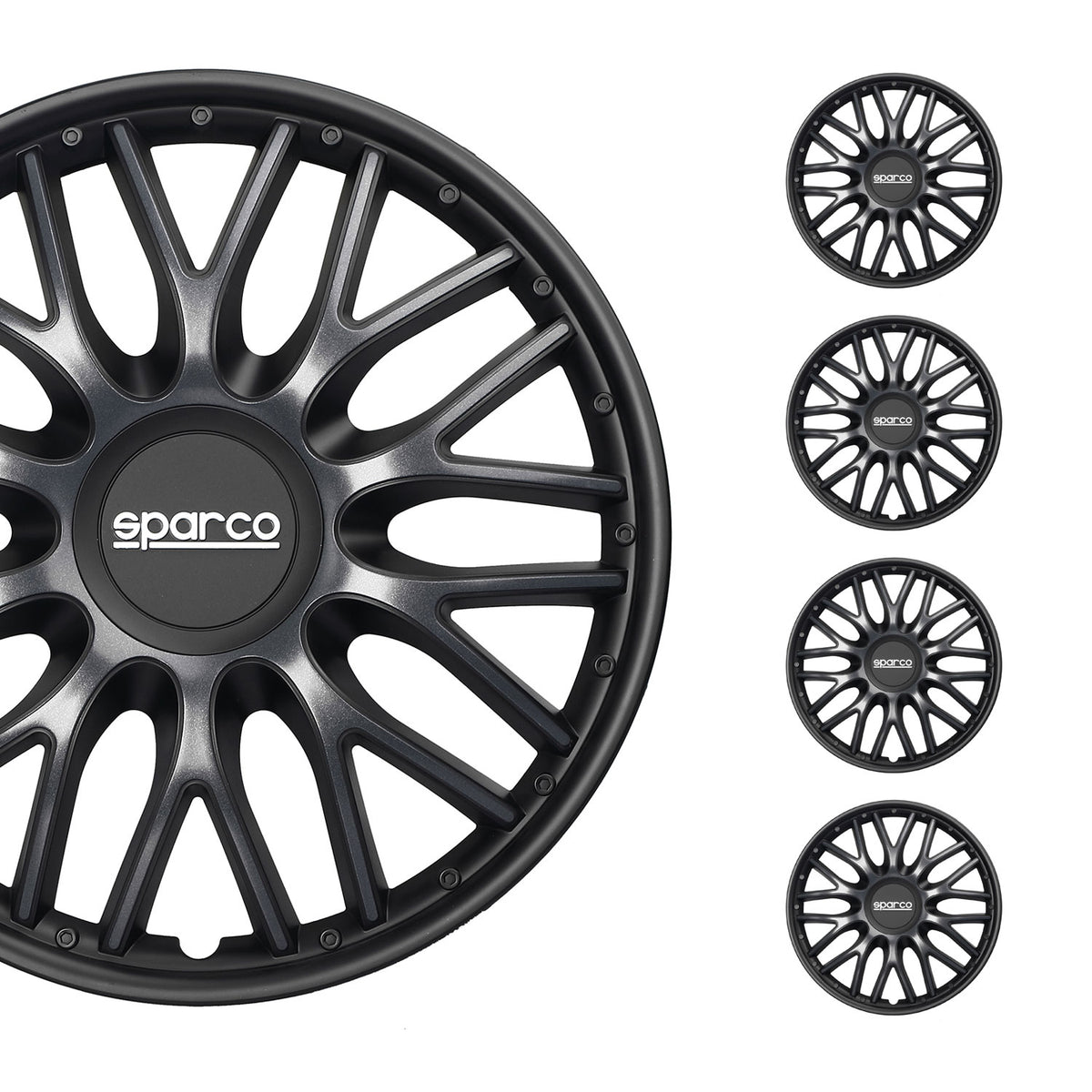 Sparco Roma Tapacubos 14 Pulgadas Universal Gris Negro ABS Plástico