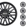 Sparco Roma Tapacubos 14 Pulgadas Universal Gris Negro ABS Plástico