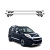 Menabo Barras Techo Coche Barra para Fiat Fiorino 2007-2016 Gris Aluminio 2Pza