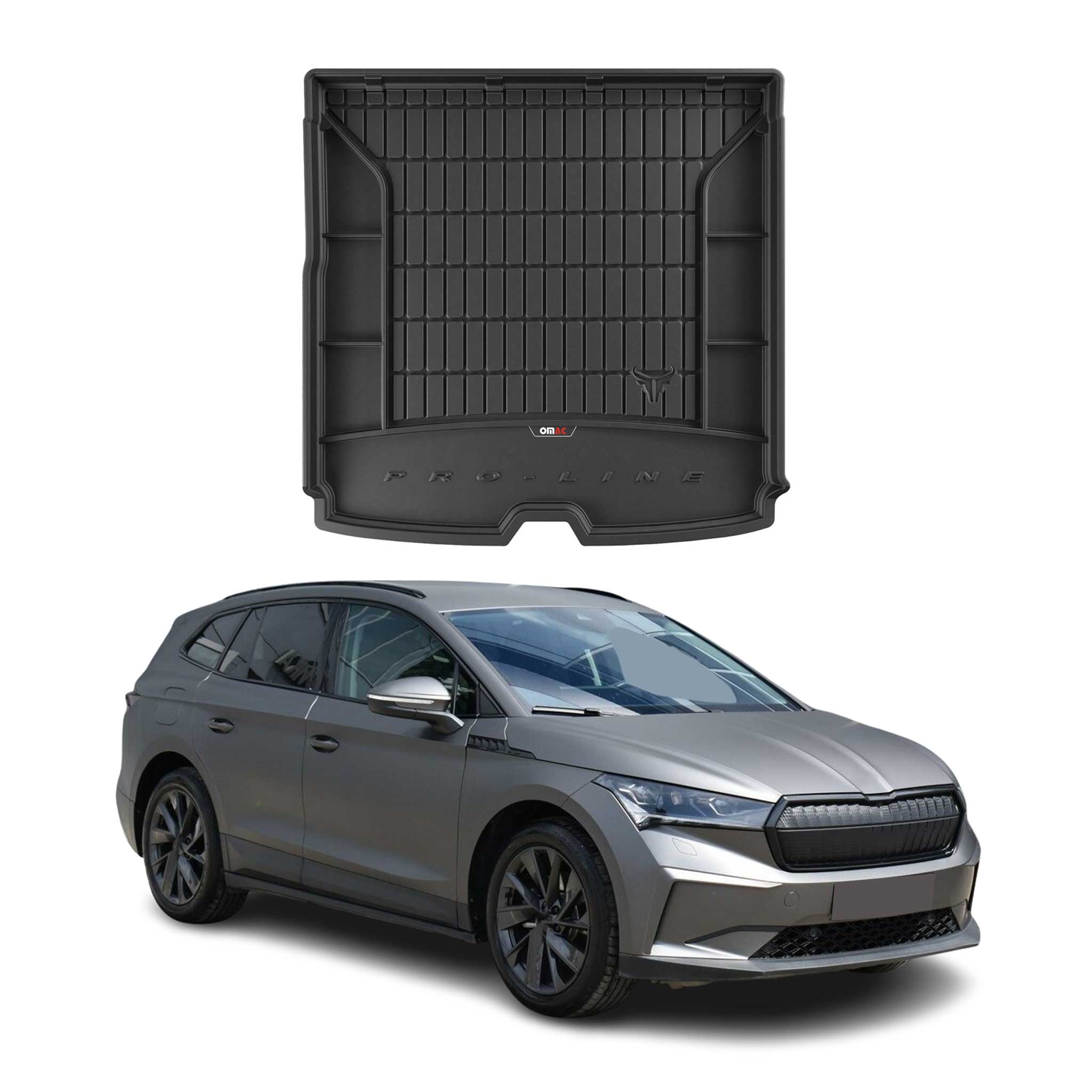 OMAC Premium Bandeja Maletero Alfombrilla para Skoda Enyaq 2020-2025 Negro