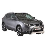 Par de Estribos Barras Laterales para Nissan Qashqai 2014-2021 Negro Acero