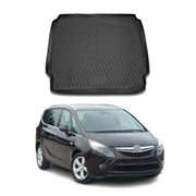 OMAC Bandeja Maletero Alfombrilla para Opel Zafira C Tourer 2011-2021 Negro TPE