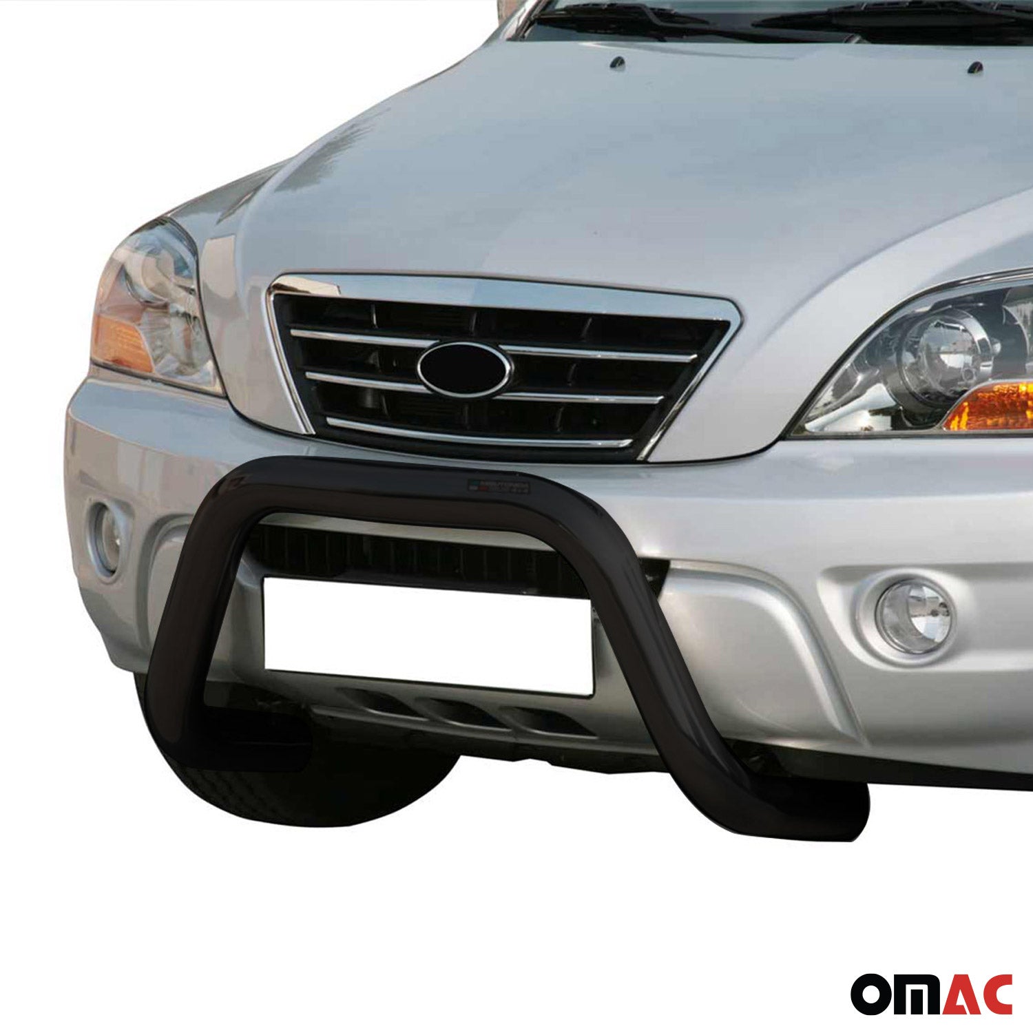 Bull Barra Frontal para Kia Sorento 2006-2009 Negro Brillante Acero 1Pza
