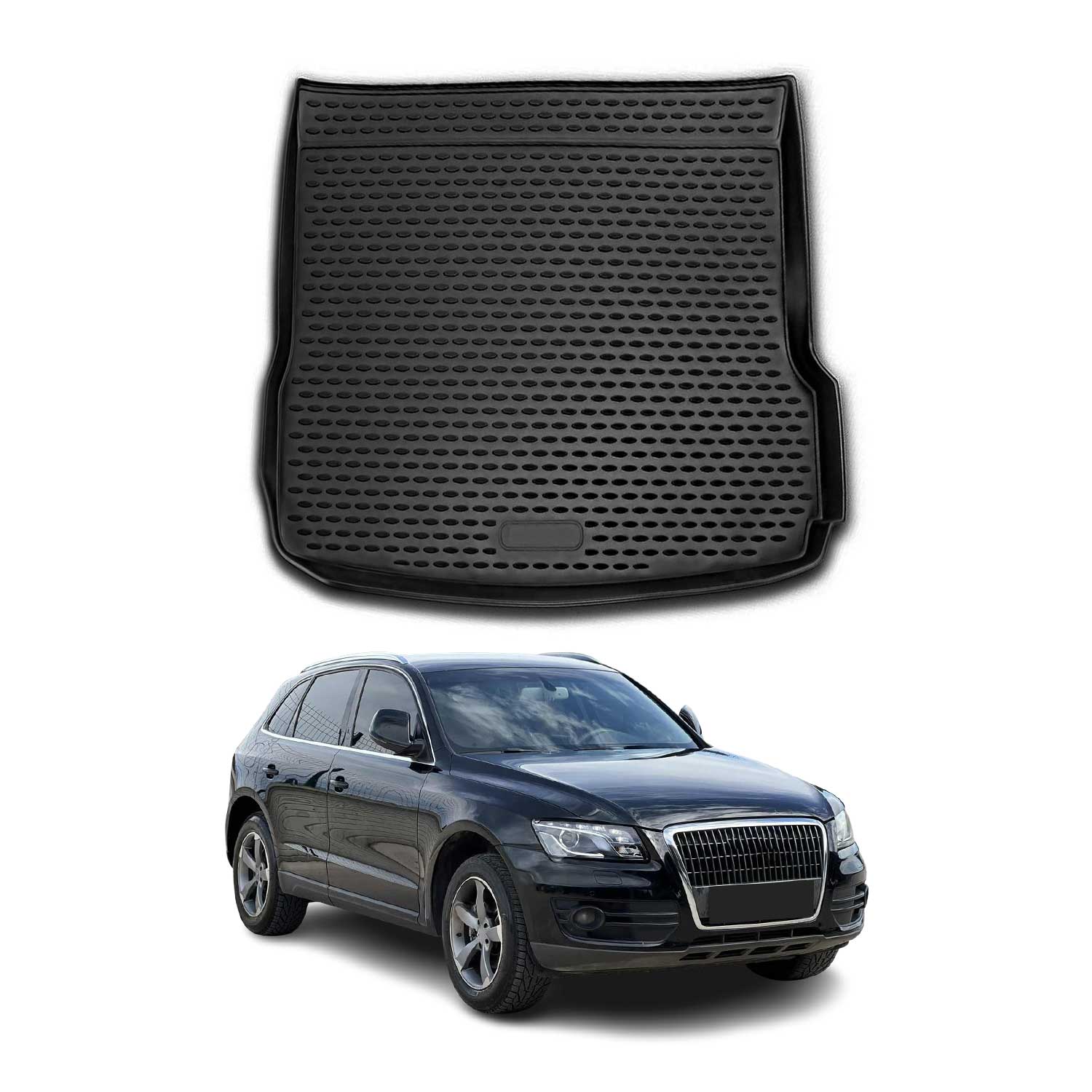 OMAC Bandeja Maletero Alfombrilla para Audi Q5 8R 2008-2017 Negro Goma TPE 1Pza