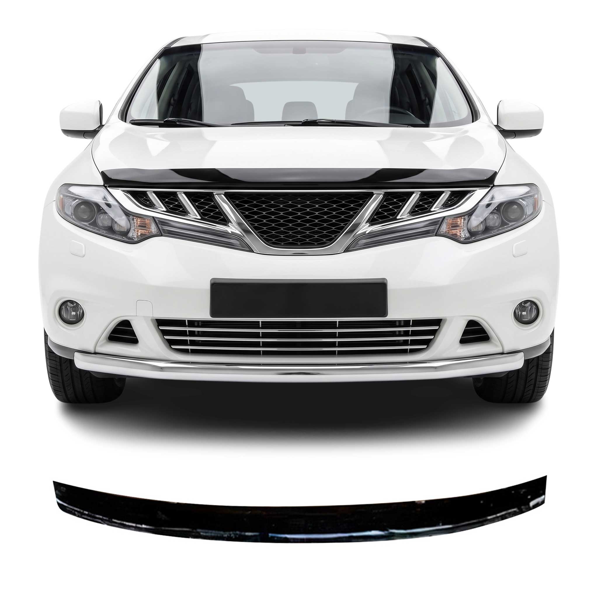 Deflector de Capó para Nissan Murano 2009-2014 Oscuro Brillante Acrílico