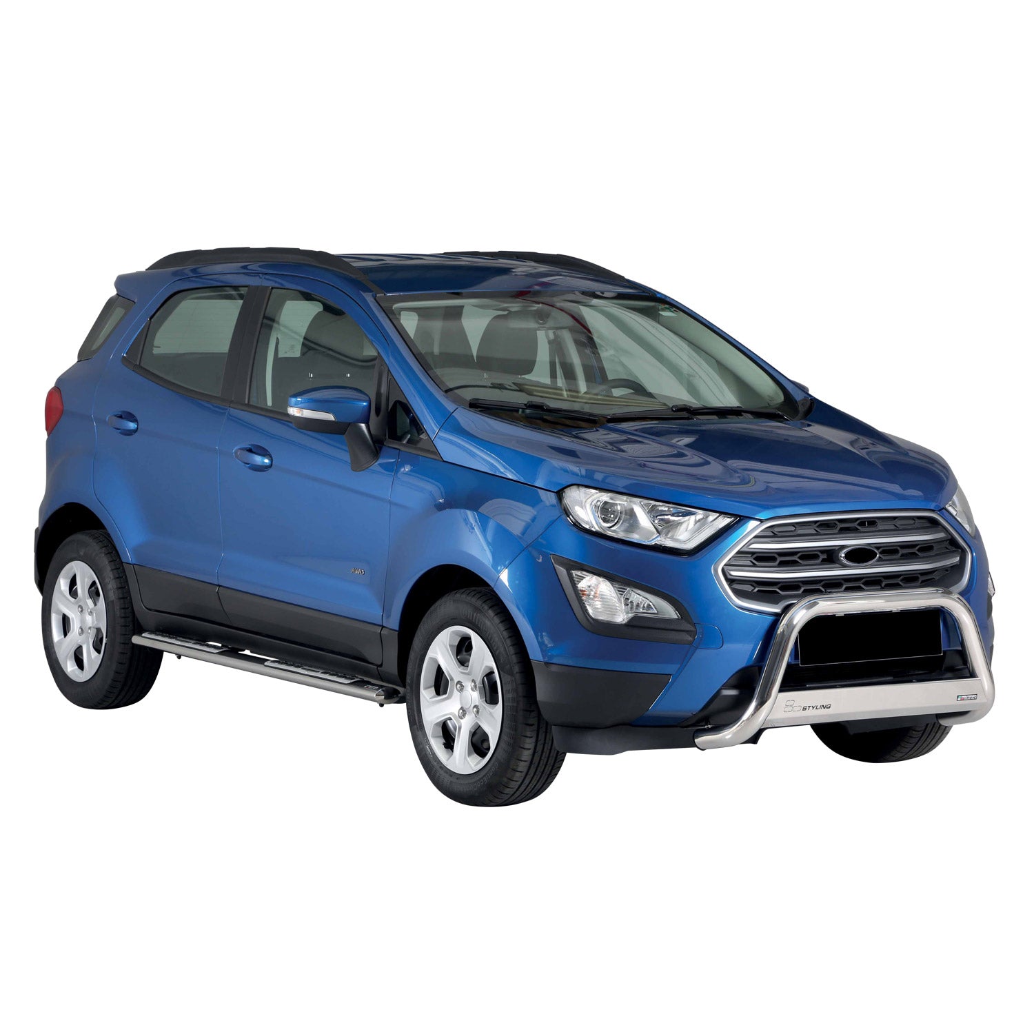Bull Barra Frontal para Ford Ecosport 2018-2022 Plata Brillante Acero 1Pza