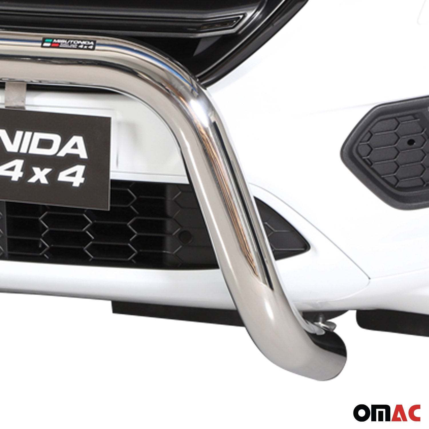 Bull Barra Frontal para Ford Kuga 2017-2019 Plata Brillante Acero 1Pza