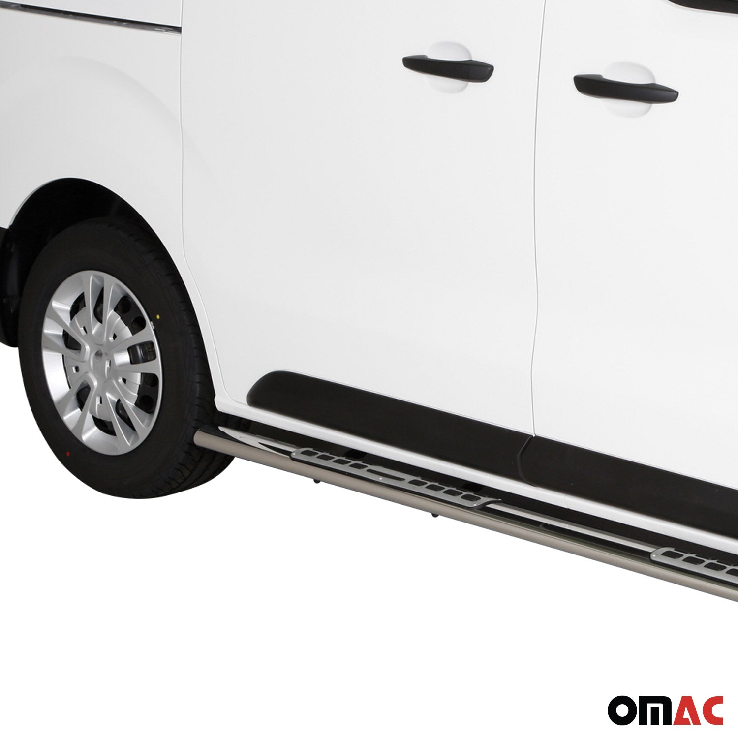 Estribos Barras Laterales para Peugeot Expert 2016-2025 L1 Corto Plata Acero