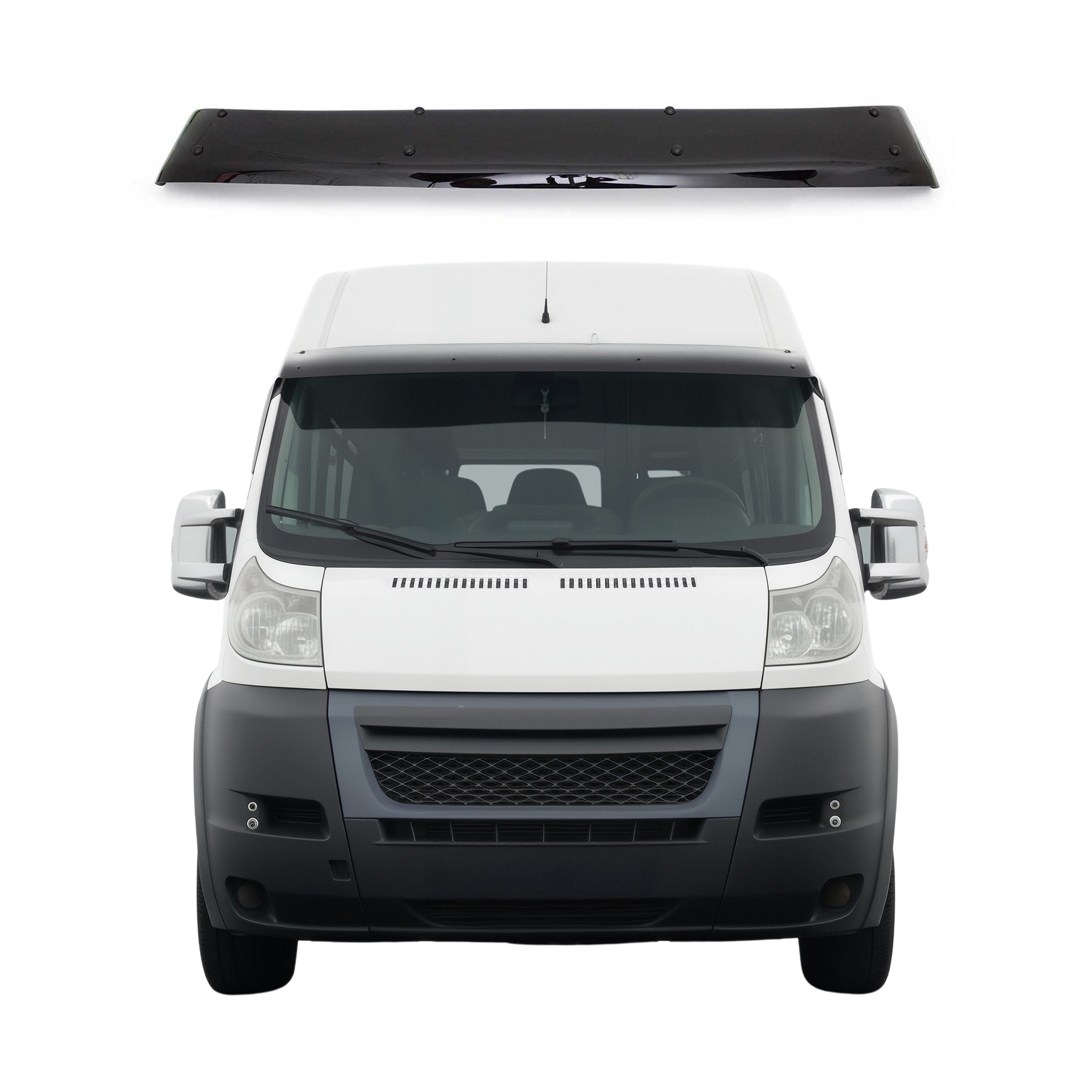 Deflector de Sol Lluvia para Fiat Ducato 2006-2025 Negro Brillante Acrílico 1Pza