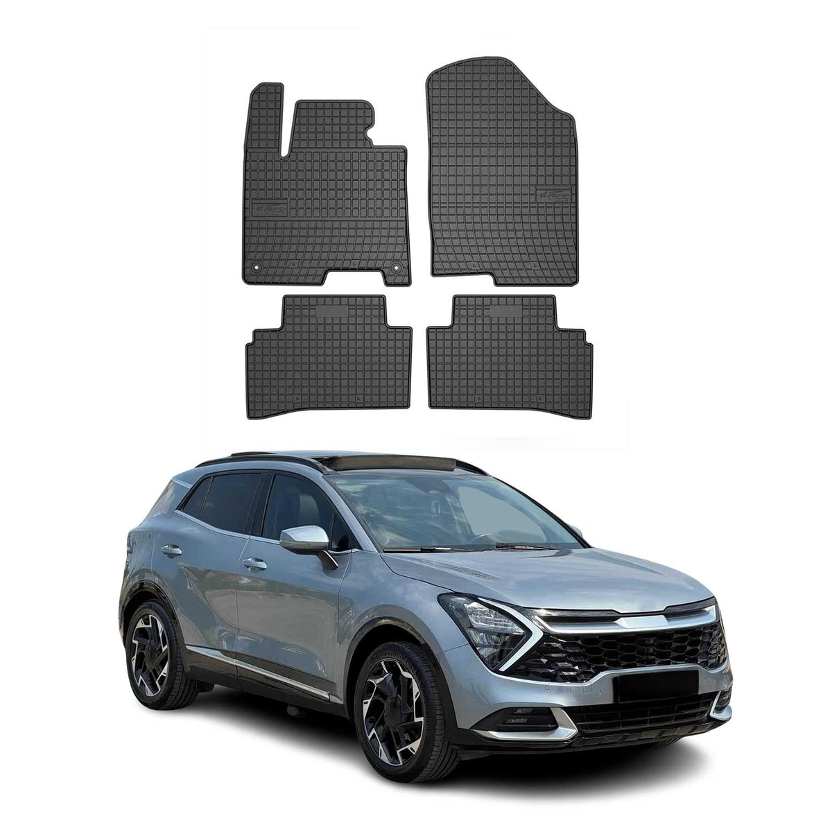 OMAC Alfombrillas De Coche para Kia Sportage 2021-2025 Negro Goma 4Pza