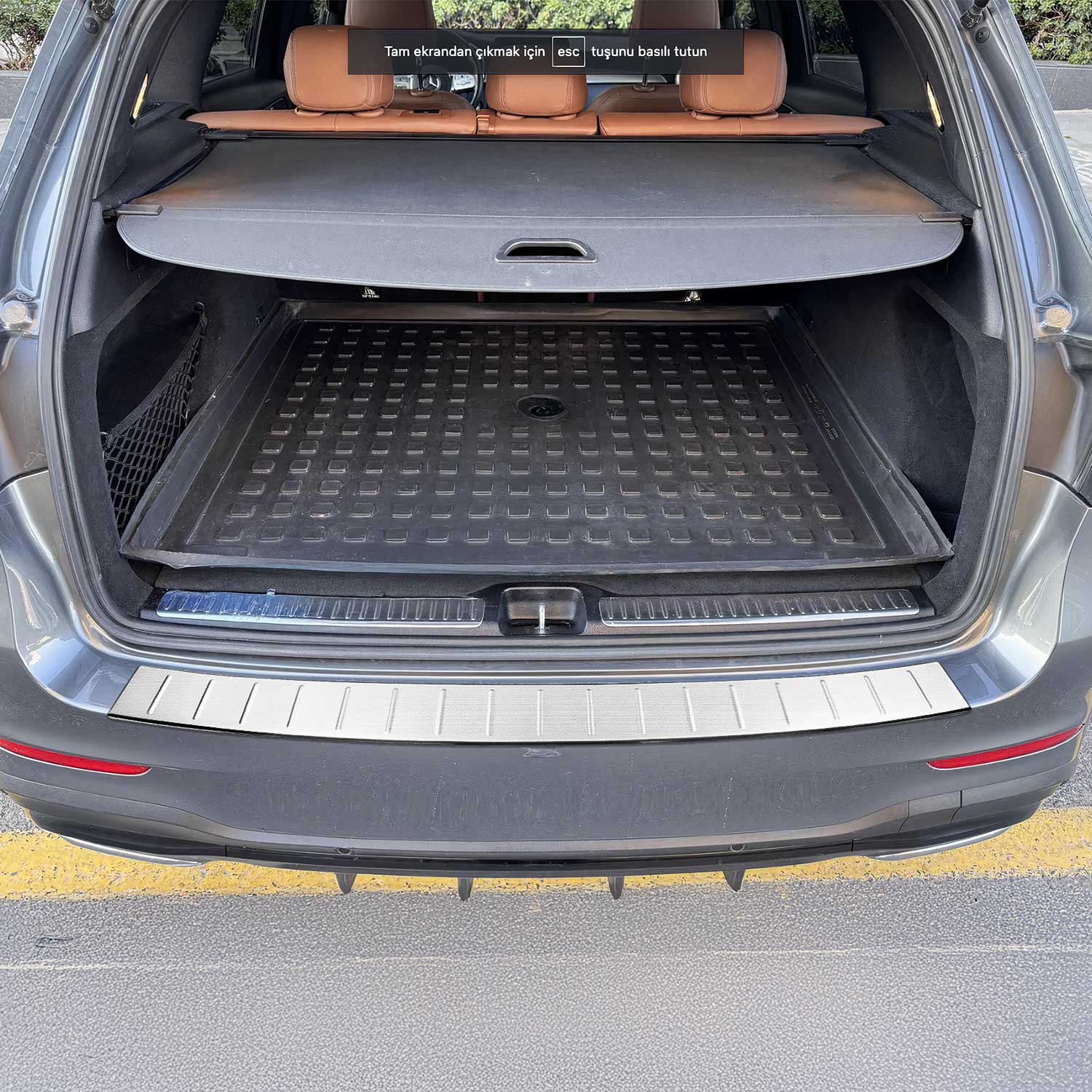 Protector Parachoques para Mercedes GLC X253 2015-2025 Acero cepillado