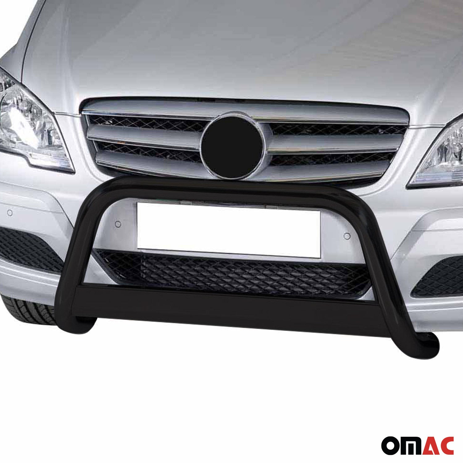 Bull Barra Frontal para Mercedes Vito Viano 2010-2014 Negro Brillante Acero