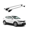 Menabo Barras de Techo Coche Baca para Nissan Qashqai Dualis J11 2014-2017 Gris