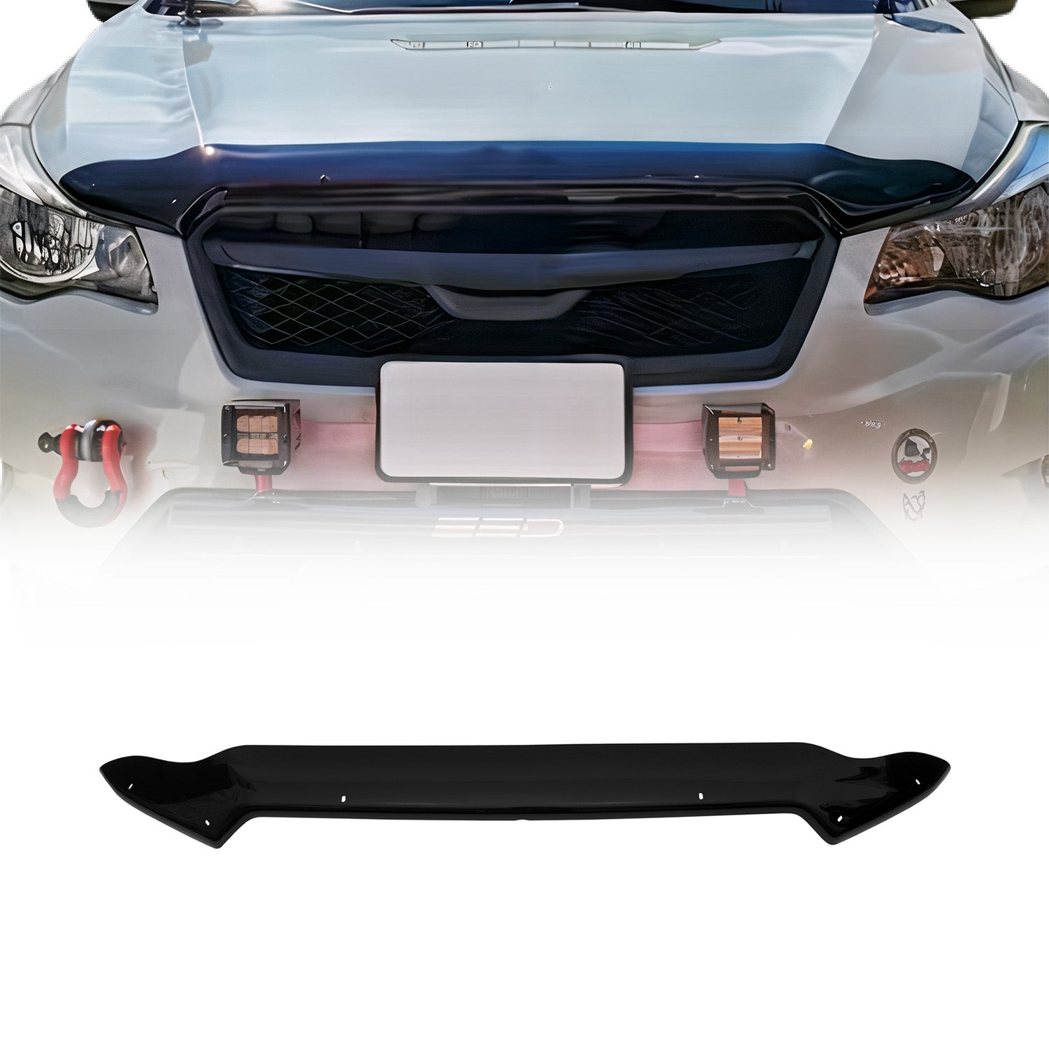 Deflector de Capó para Subaru XV 2012-2018 Oscuro Brillante Acrílico