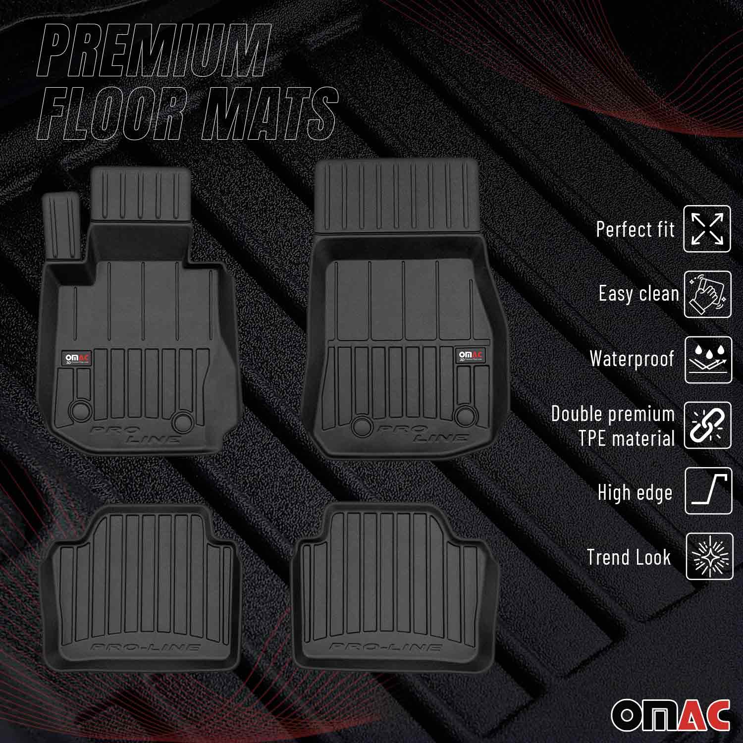 OMAC Premium Alfombrillas Coche para BMW Serie 4 Gran Cupé F36 2014-2021 TPE 4x