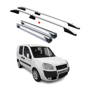 Rieles & Barras de Techo Coche para Fiat Doblo 2000-2010 L1 Gris Aluminio 4Pza