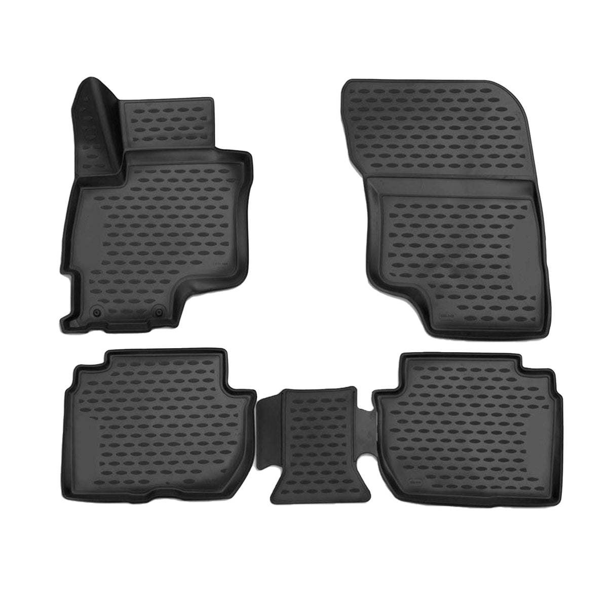 OMAC Alfombrillas De Coche para Mitsubishi Outlander PHEV 2014-2019 Negro TPE 4x