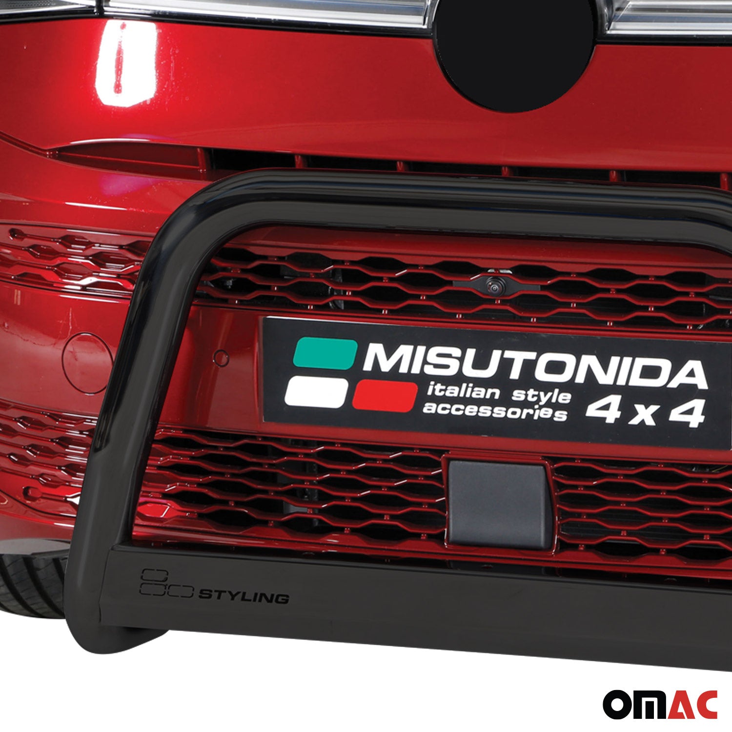 Bull Barra Frontal para VW Multivan T7 2022-2025 Negro Brillante Acero 1Pza