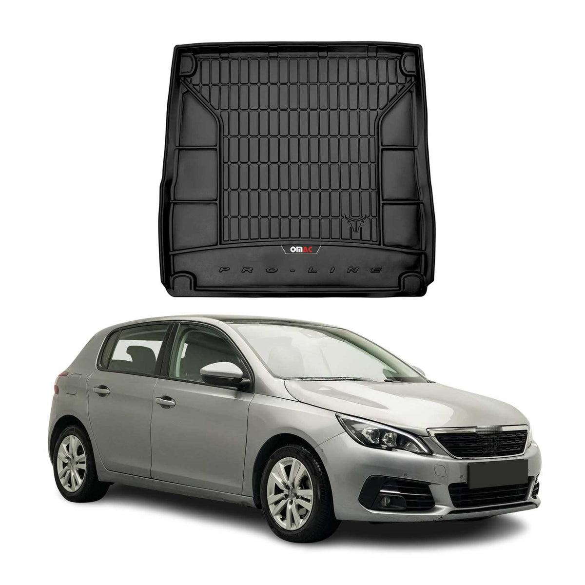 OMAC Premium Bandeja Maletero Alfombrilla para Peugeot 308 Familiar 2013-2021