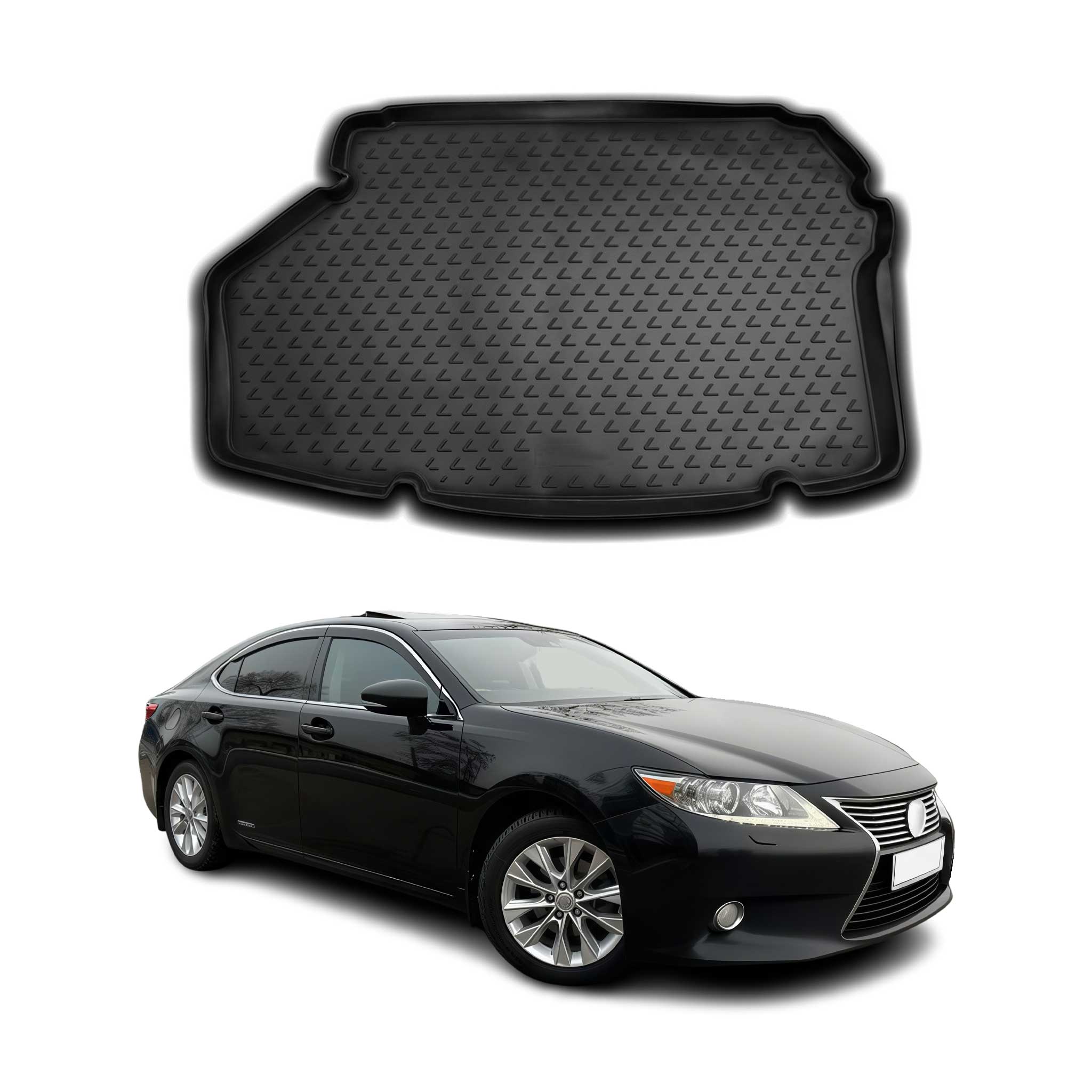 OMAC Bandeja Maletero Alfombrilla para Lexus ES 300h 2012-2025 Negro Goma TPE