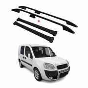 Rieles & Barras de Techo Coche para Fiat Doblo 2000-2010 L1 Corto Negro Alu 4Pza