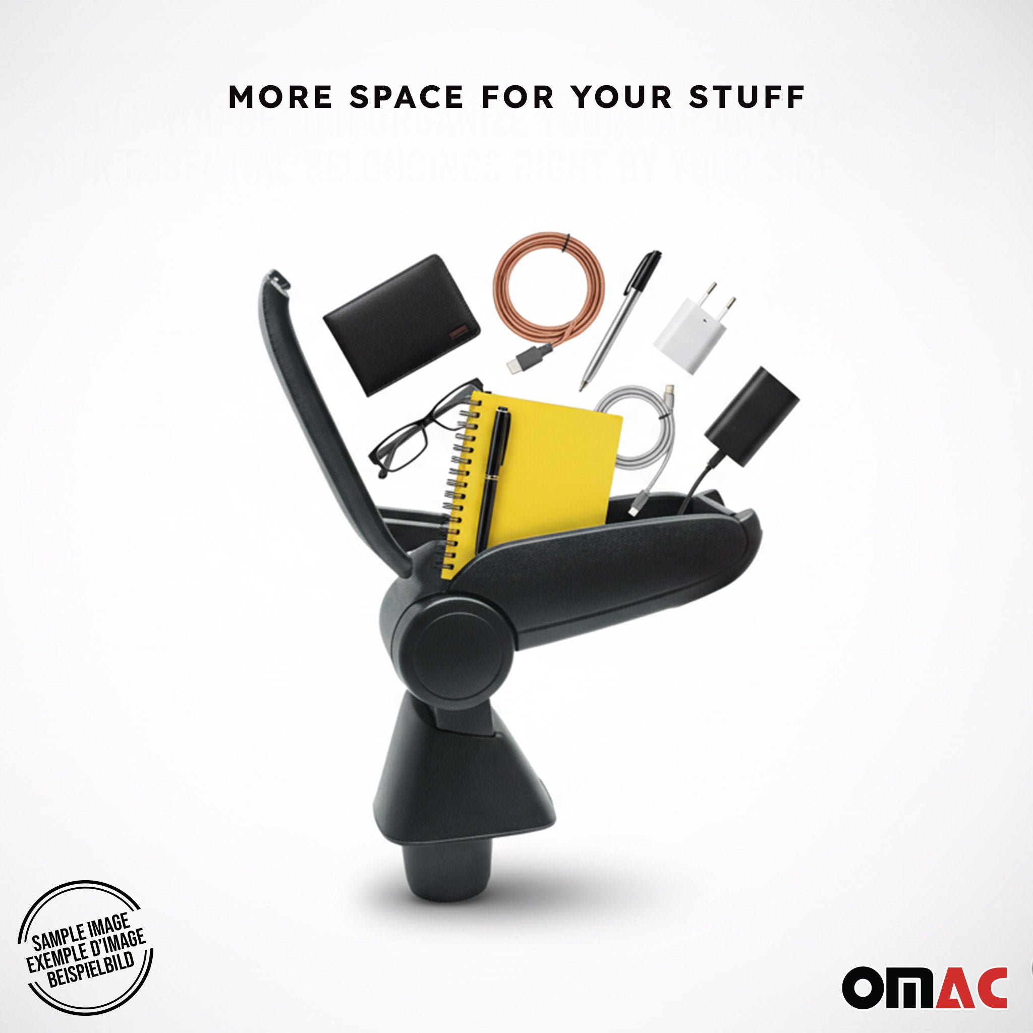 Negro Reposabrazos Consola para Dacia Duster 2 2018-2024 Negro PU Cuero Plástico