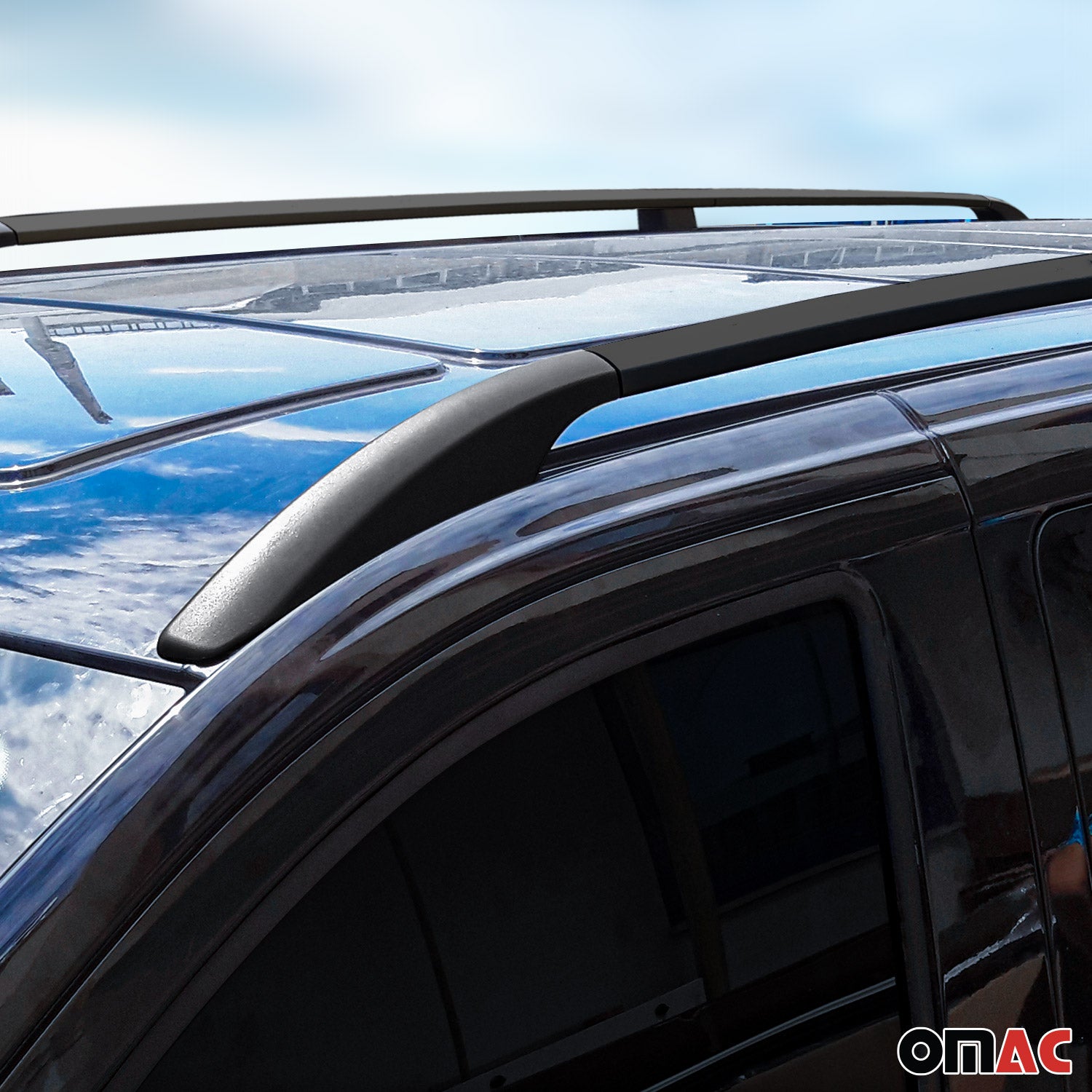Rieles & Barras de Techo Coche para VW Caddy 2020-2026 Kurz Negro Aluminio