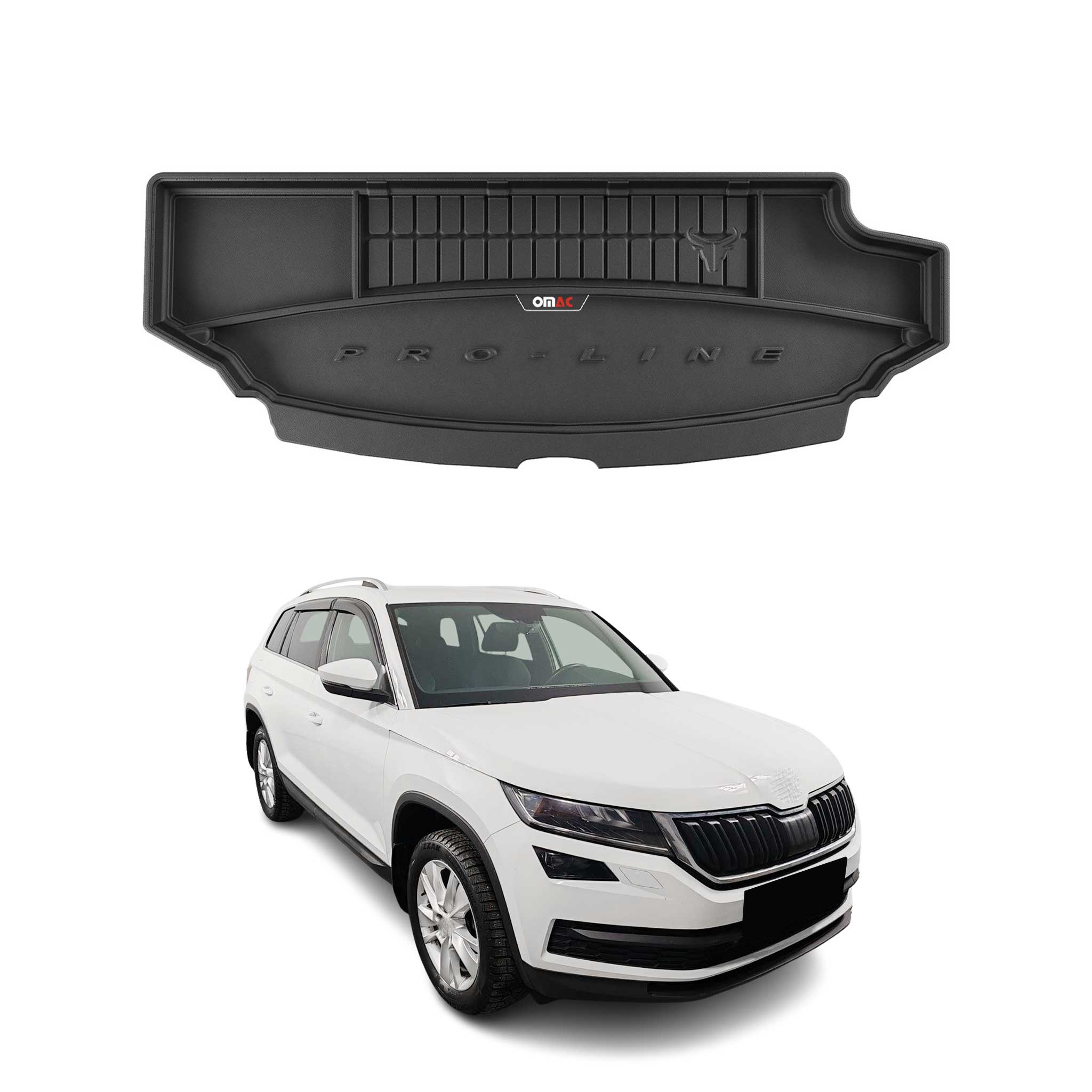 OMAC Premium Bandeja Maletero para Skoda Kodiaq 2016-2025 con estante lateral