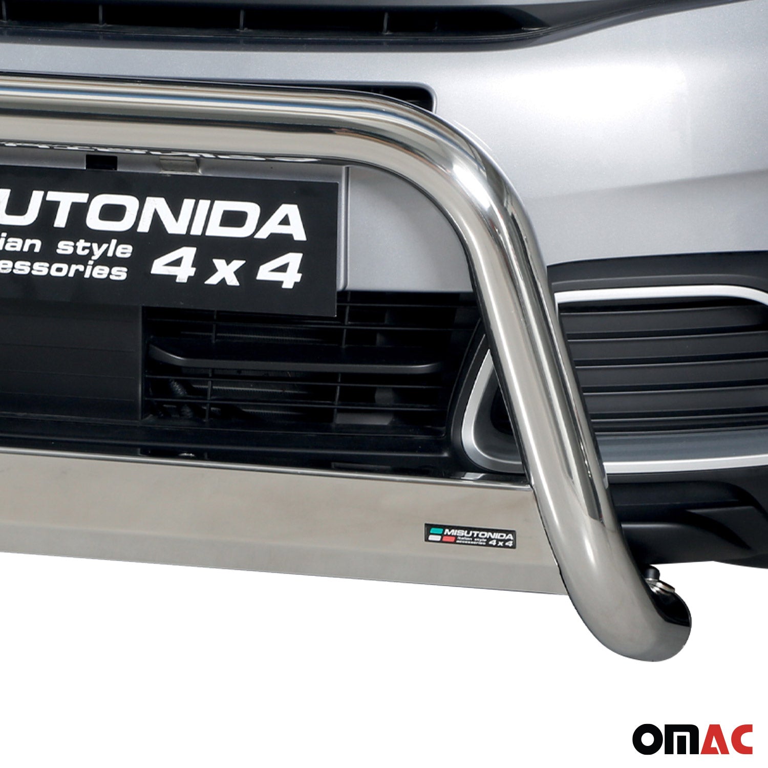 Bull Barra Frontal para Citroen C5 Aircross 2018-2022 Plata Brillante Acero 1Pza