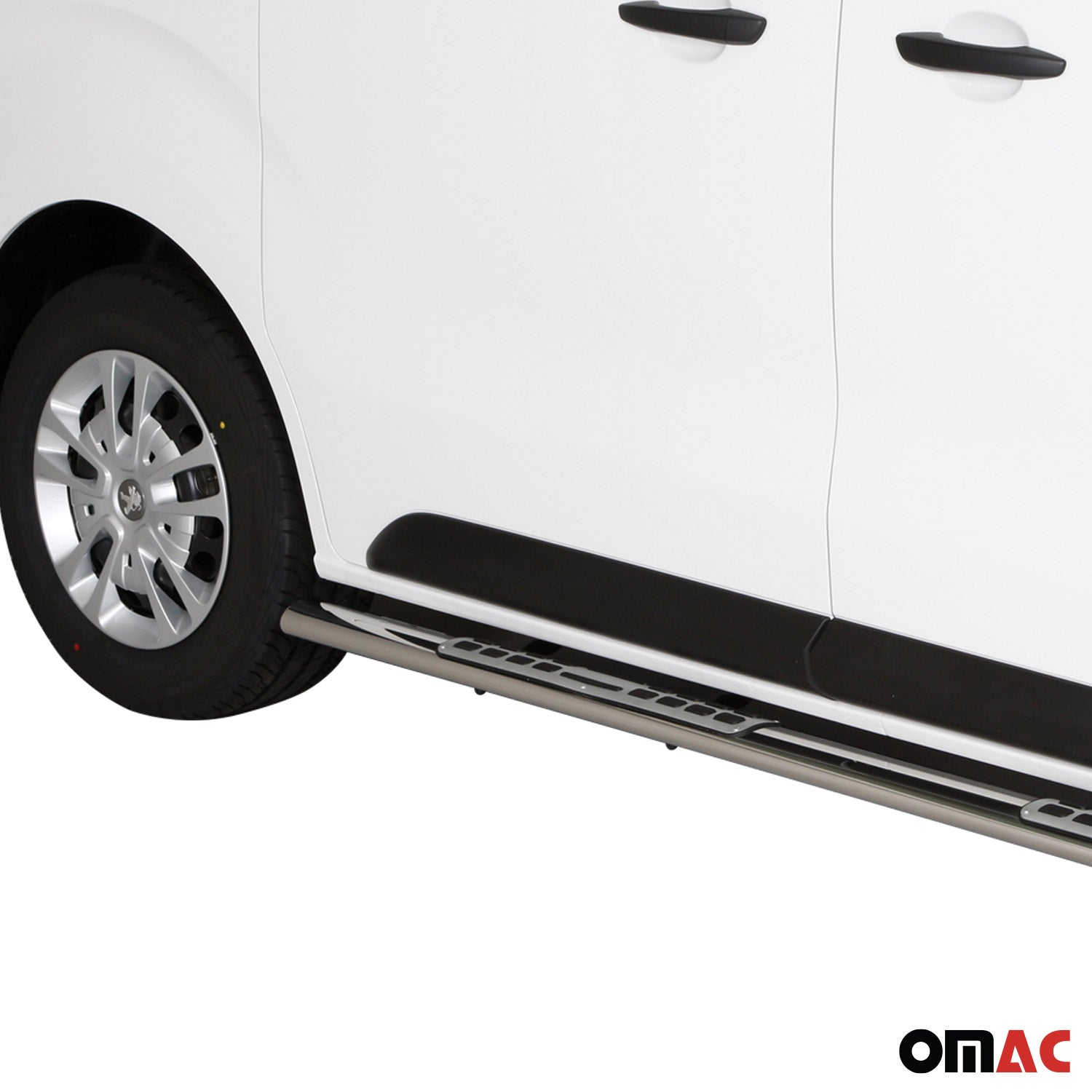 Estribos Barras Laterales para Peugeot Expert 2016-2025 L2 Mitte Plata Acero