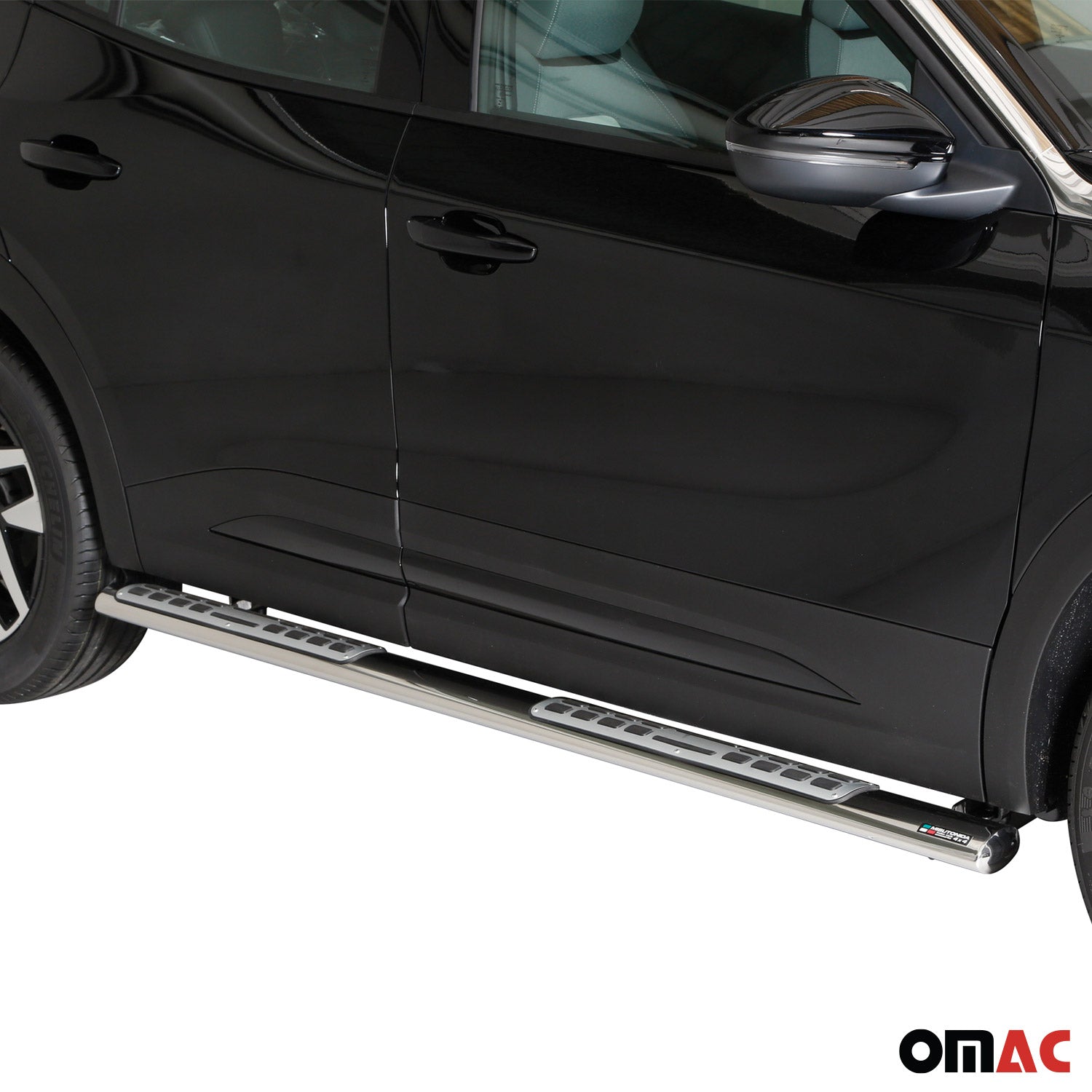 Par de Estribos Barras Laterales para Opel Mokka 2021-2025 Plata Acero 2x