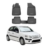 OMAC Alfombrillas De Coche para Citroen C3 2002-2011 Negro Goma TPE 4Pza