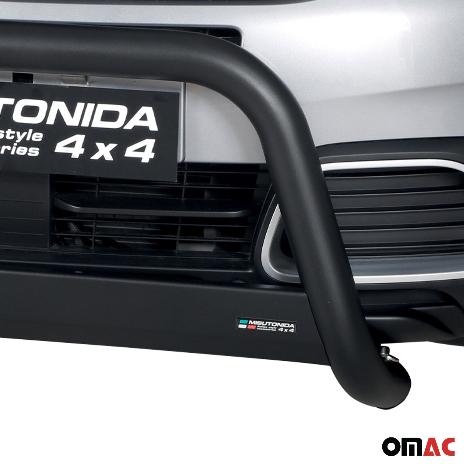 Bull Barra Frontal para Citroen C5 Aircross 2018-2022 Negro Brillante Acero 1Pza