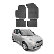 OMAC Alfombrillas De Coche para Suzuki Swift 2005-2010 Negro Goma TPE 4Pza