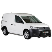 Bull Barra Frontal para VW Caddy 2021-2025 Negro Brillante Acero 1Pza