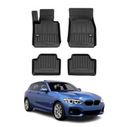 OMAC Premium Alfombrillas De Coche para BMW Serie 1 F20 2010-2019 Negro Goma 4x