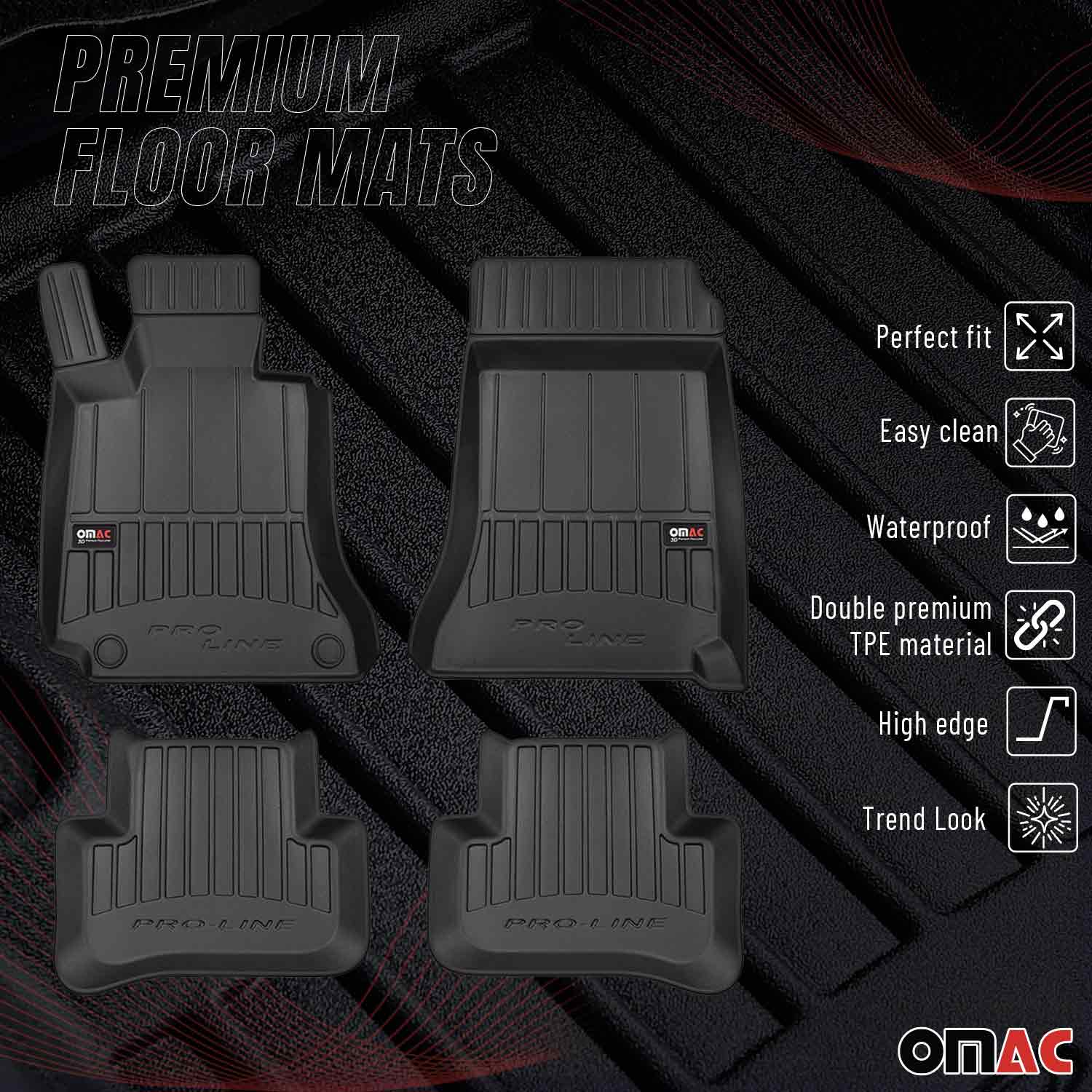OMAC Premium Alfombrillas Coche para Mercedes C Class W204 S204 2007-2014