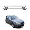 Menabo Barras de Techo Baca para Skoda Praktik 2006-2015 Gris Aluminio 2Pza