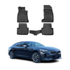 OMAC Alfombrillas De Coche para Kia Stinger 2017-2021 Negro Goma TPE 4Pza