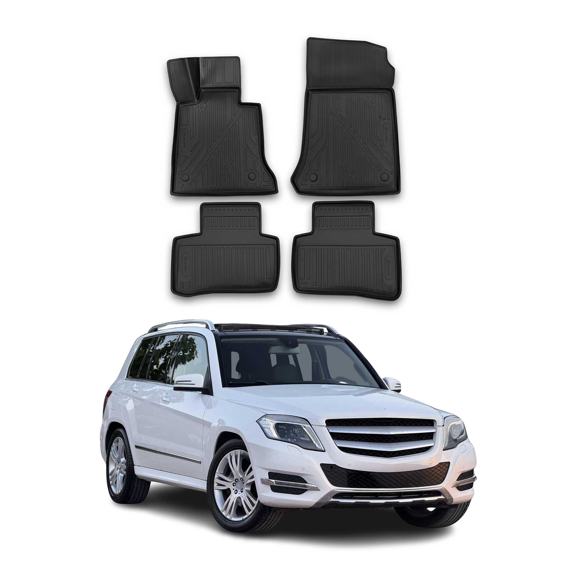 OMAC Alfombrillas De Coche para Mercedes GLK X204 2008-2015 Negro Goma TPE 4Pza