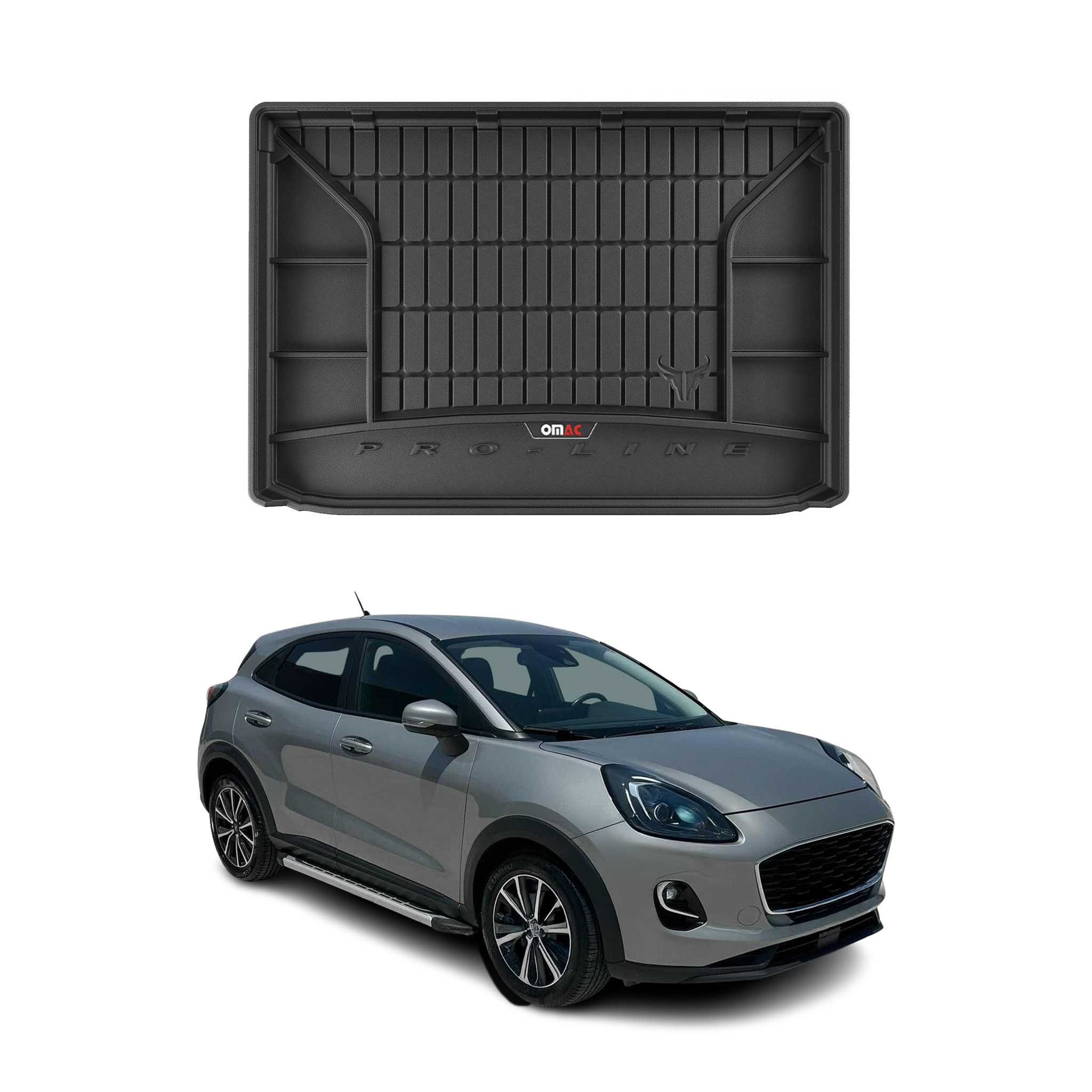 OMAC Premium Bandeja Maletero Alfombrilla para Ford Puma 2019-2025 Negro TPE