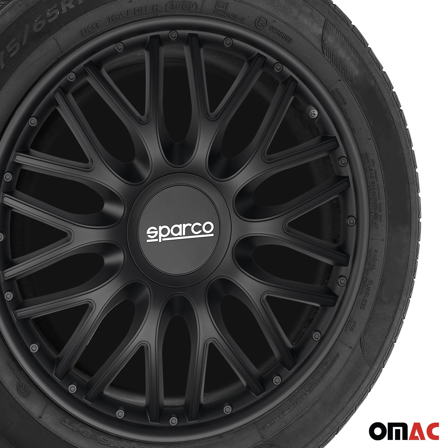 Sparco Roma Tapacubos 14 Pulgadas Universal Negro ABS Plástico
